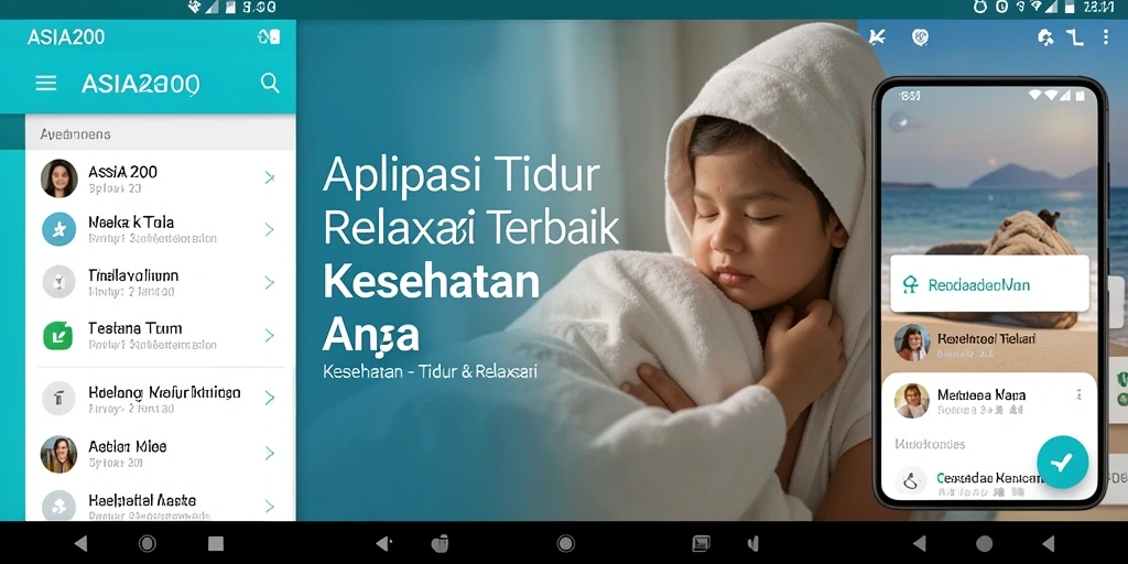 Antarmuka aplikasi ASIA200 menampilkan pilihan relaksasi yang menarik.
