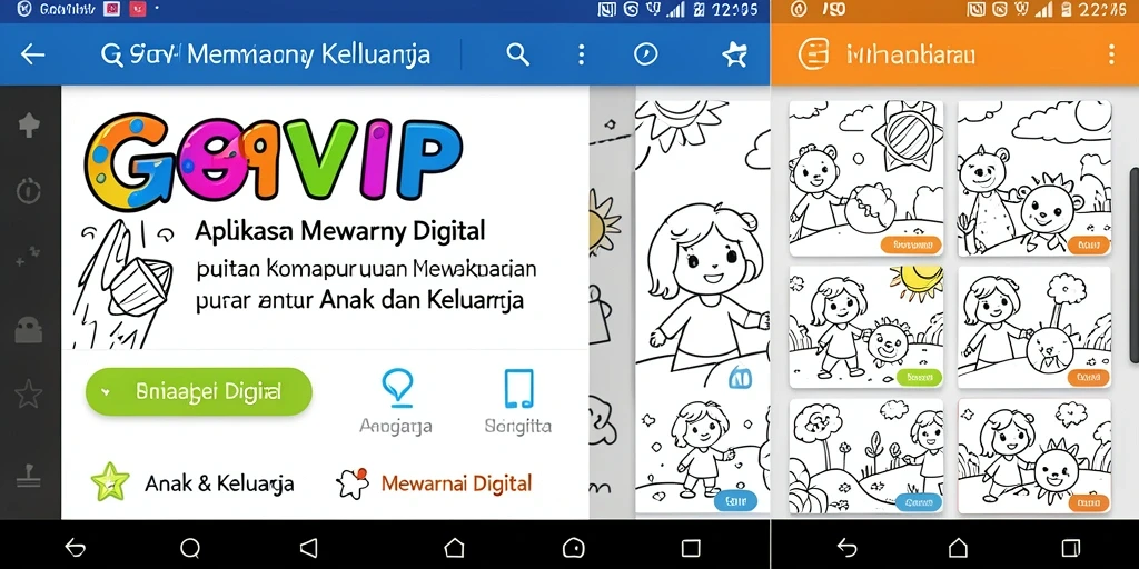 Antarmuka G9VIP yang interaktif untuk Mewarnai Digital.
