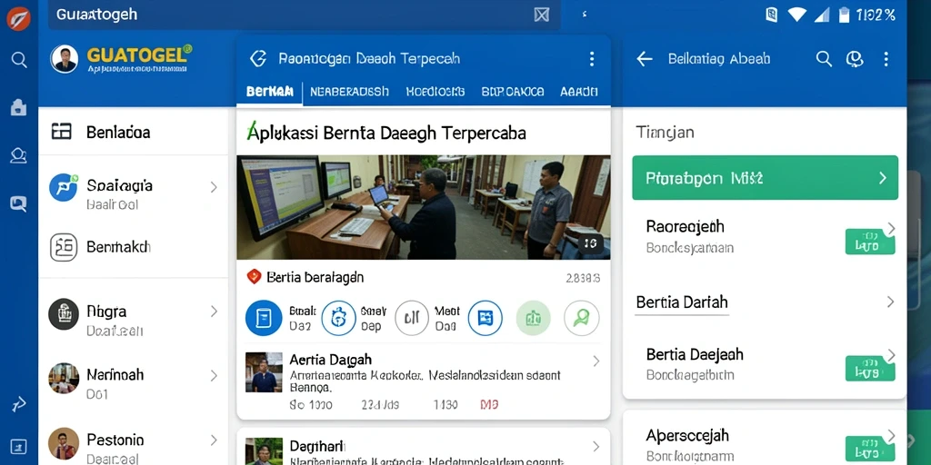 Tampilan antarmuka GUATOGEL yang informatif dan mudah digunakan.
