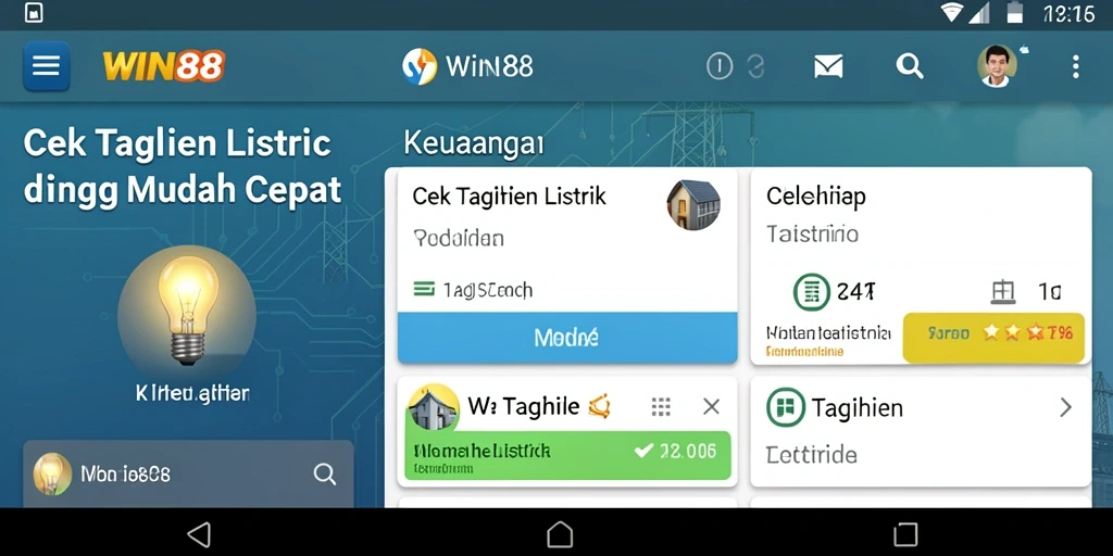 Tampilan antar muka WIN88 untuk cek tagihan listrik yang mudah dan cepat.