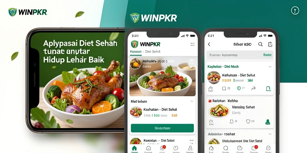 Tampilan antarmuka WINPKR untuk diet sehat yang informatif.